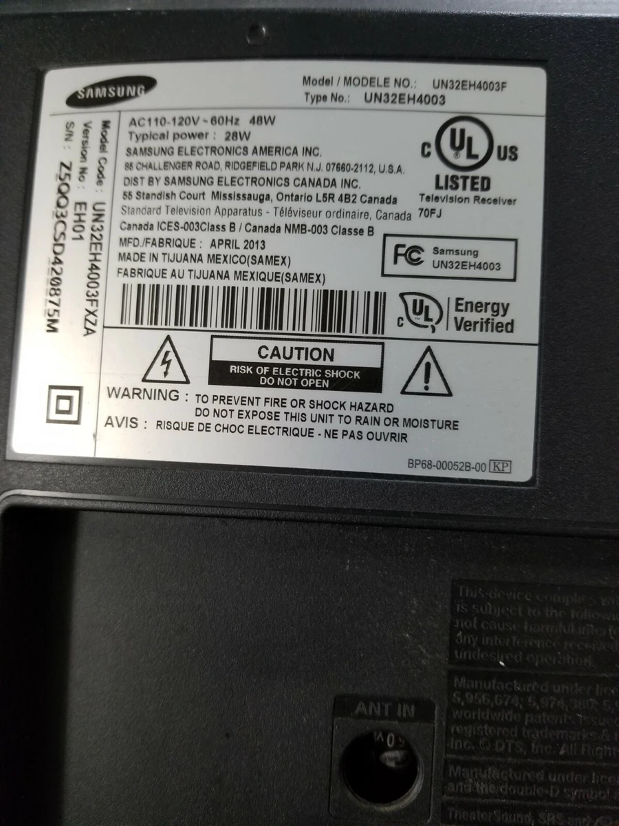 Samsung TV UN32EH4003F UN32EH4003 Samsung 32