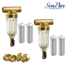 2 Pack Spin Down Sediment Filter Backwash for Whole House Pre-Filtration System