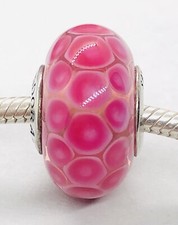 Pandora Retired XL Murano Glass Exotic Pink Bead #790901