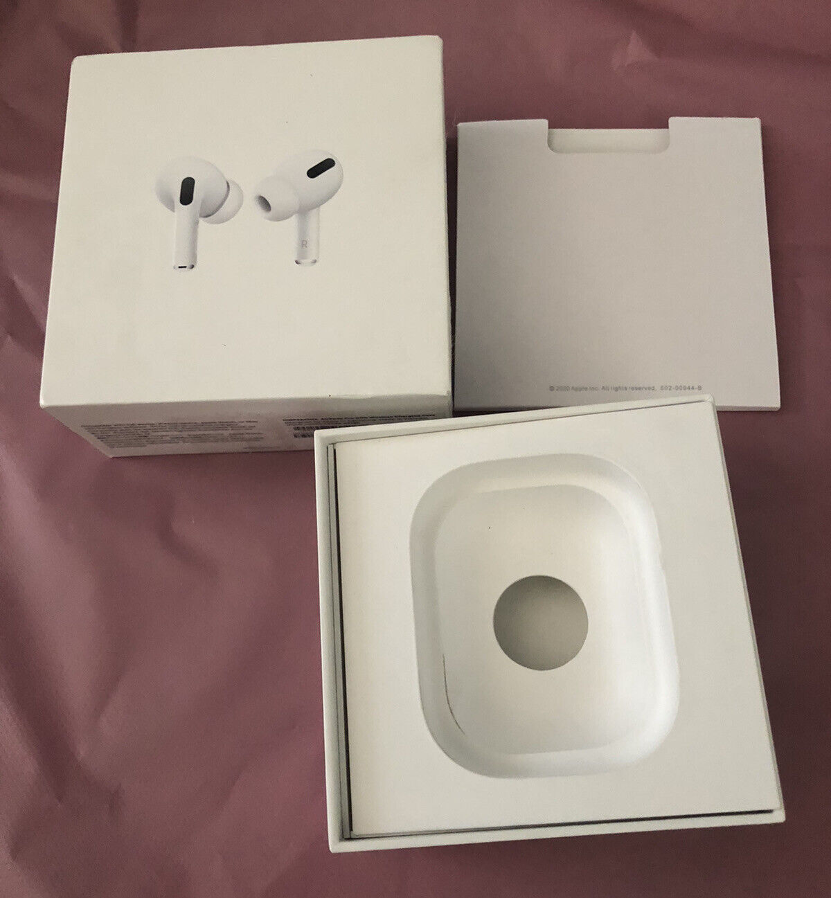 ORIGINAL APPLE AIRPODS PRO EMPTY BOX & MANUAL - (BOX ONLY)