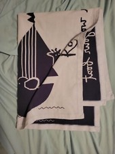 Pottery Barn Kids ROW YOUR BOAT Blue Navy Baby Blanket Nautical Noah Ark EUC