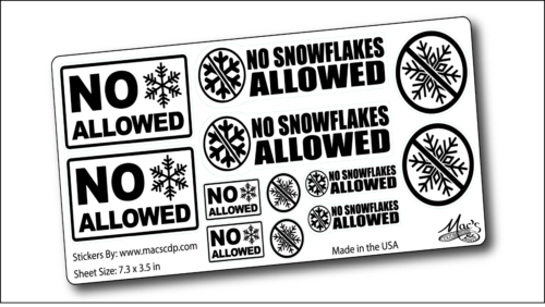 NEW 2023 Scale RC Stickers - No Snowflake - Precut stickers on clear vinyl Funny - Picture 1 of 1