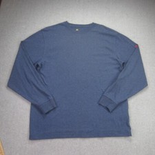 Carhartt Shirt Mens M Blue Long Sleeve Crew Spellout Logo Work Original Fit K231