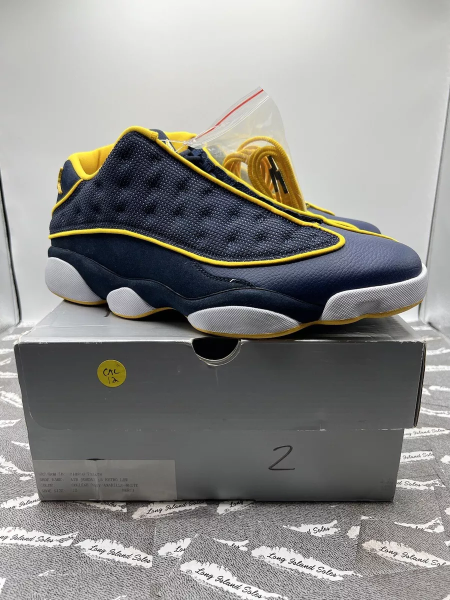 Blue and yellow jordan cheap 13