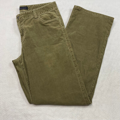 Context Womens Pants sz 8 Beige Corduroy Straight Leg Mid Rise Stretch Casual