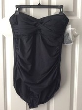 NEW Cole By California One Piece Women  s Swimsuit, Size 10, Black