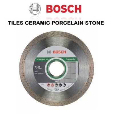 Bosch Diamantscheibe für Fliesen Feinsteinzeug Keramik Fliesen Marmor 115 mm 4,5'' Schleifer