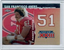 2008 TOPPS CHROME NFL DYNASTIES REFRACTOR - RANDY CROSS #ED 015/199