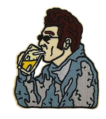 Kramer Here's To Feeling Good Embroidered 3'' Tall Iron on Patch