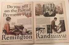1928 ORIGINAL VINTAGE REMINGTON RAND BUSINESS MACHINES MAGAZINE AD  - NC16 thumbnail
