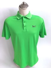 UNDER ARMOUR POLO LOOSE Heat Gear Size MD M MEDIUM GREEN