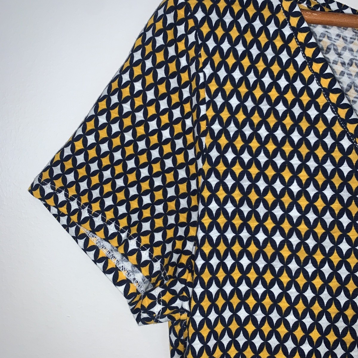 Boden Melissa Jersey Knit Dress Womens Size 12 Tall Navy Yellow Short  Sleeve | eBay