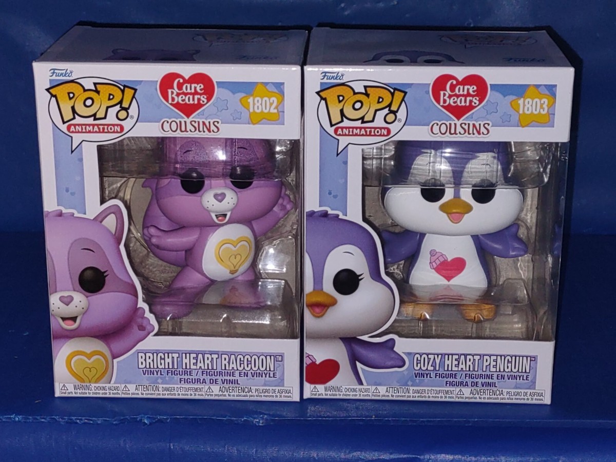 CARE BEAR COUSINS BRIGHT HEART RACCOON COZY HEART PENGUIN FUNKO