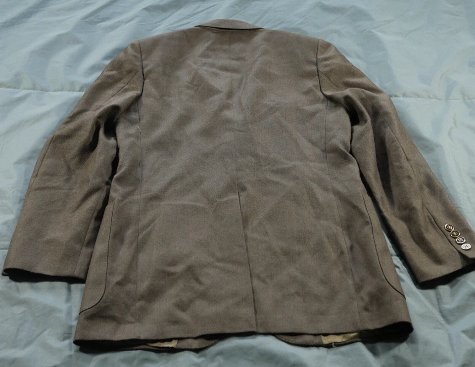 Casaco esportivo vintage Lanvin Blazer 38 marrom Paris Hopsack EUA botões dourados - Imagem 2 de 4