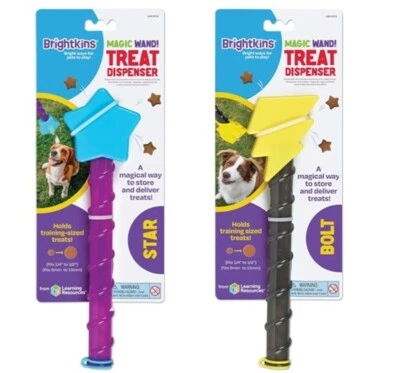 BRIGHTKINS Dog Magic Wand Treat Dispensing Food Interactive Spill Feeder Boredom Training