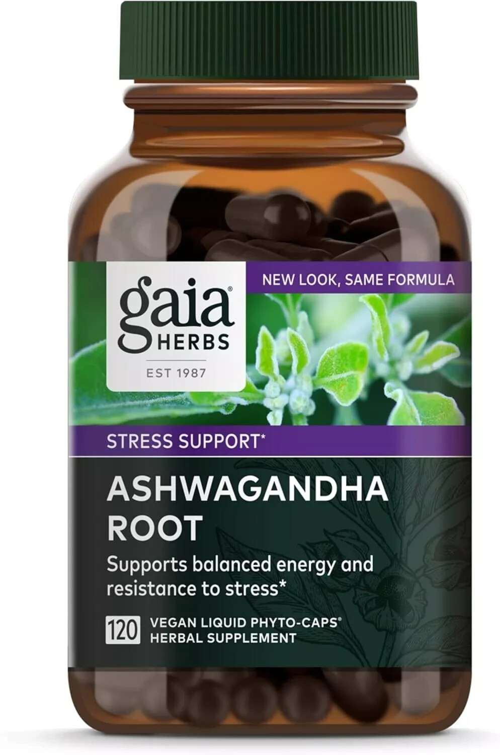 ASHWAGANDHA RAÍZ Gaia Hierbas Saludable Inmune Alivio del Estrés 60 CT 07/2027