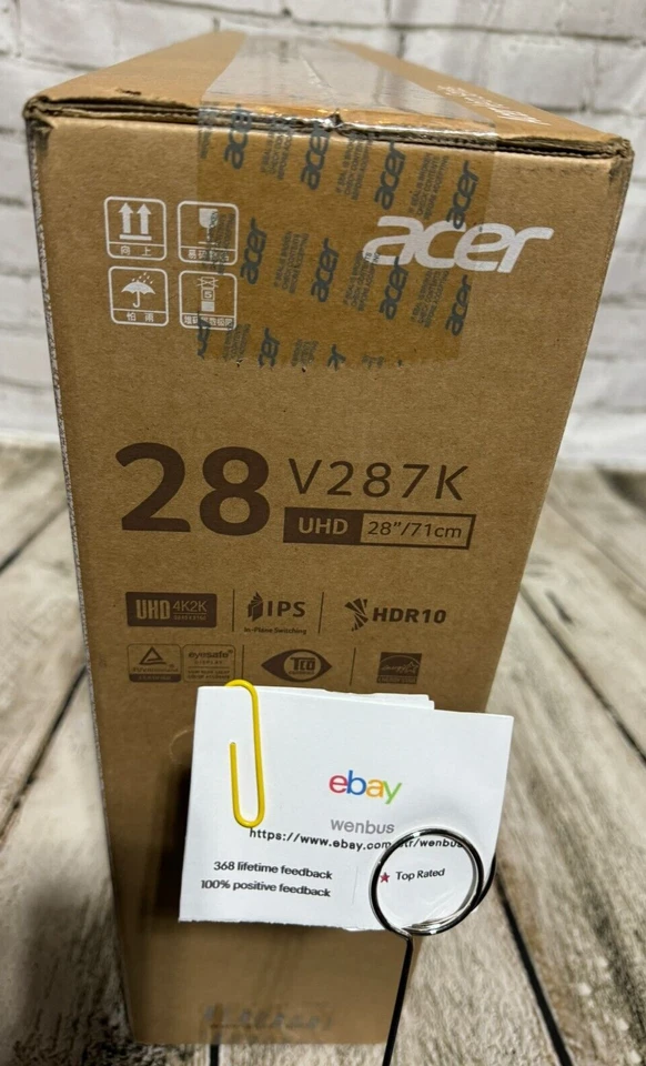 Acer Professional V287K BMIIPX  28” 3840x2160P 4K IPS UHD DCI-P3 90% HDR Adaptiv - Image 4 of 4