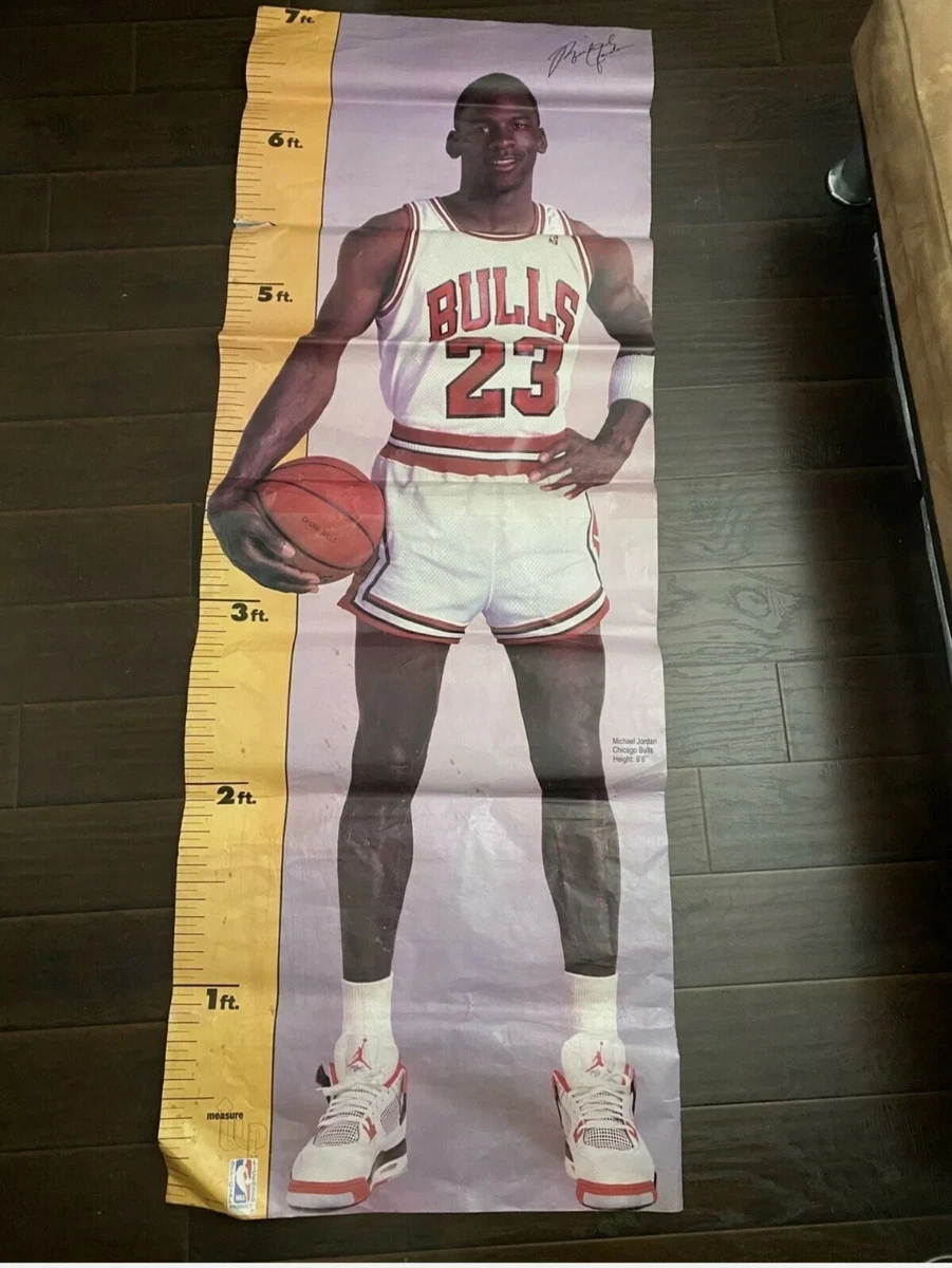 Vintage Michael Jordan Door Poster Life Size Height Bulls 1987