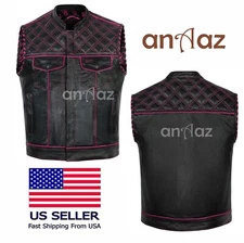 Men’s Concealed Carry Vest – Black Diamond Leather, Inner Gun Holsters