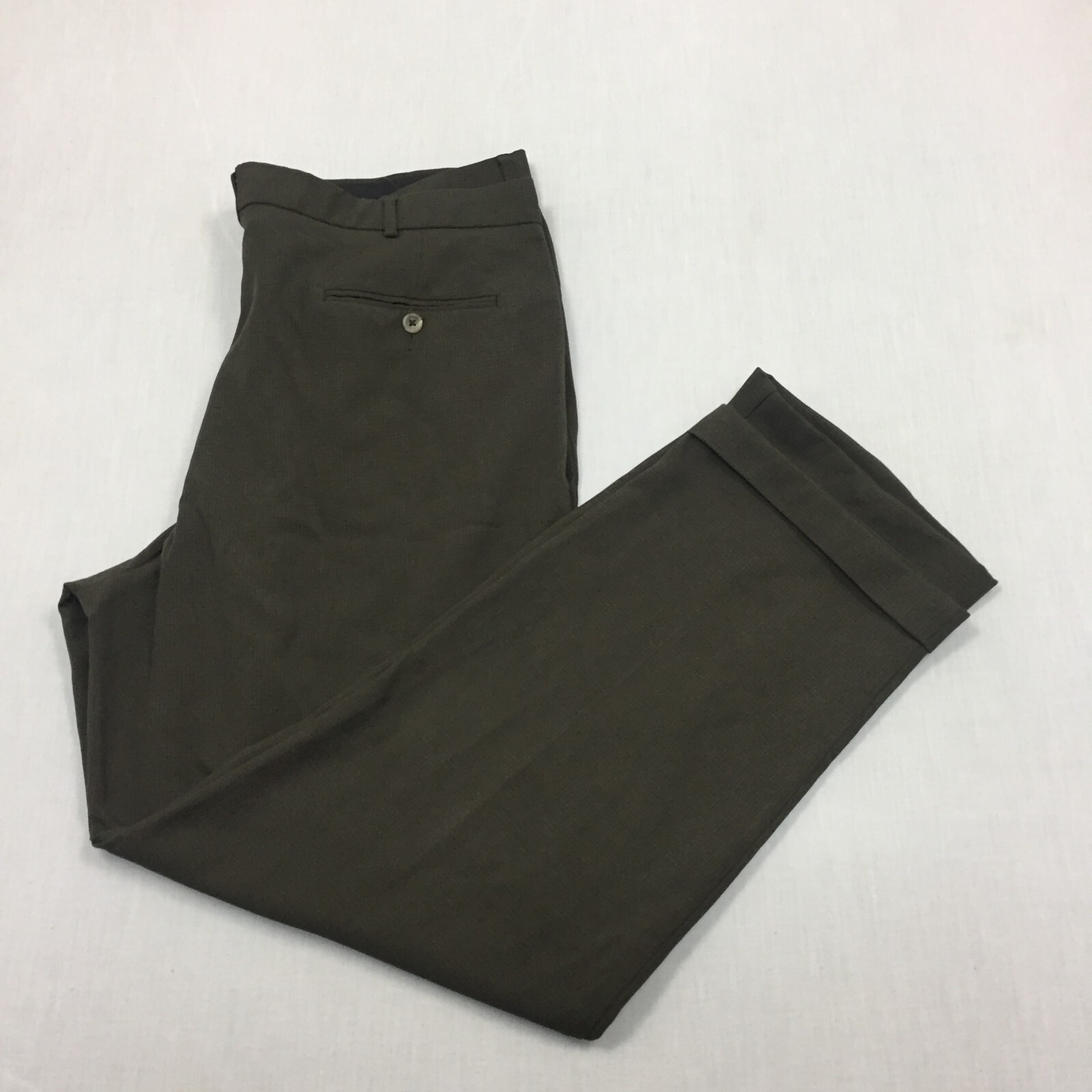 Dockers Chino Trousers Polyester Pants Straight Fit Mens Size 40W 30L Brown