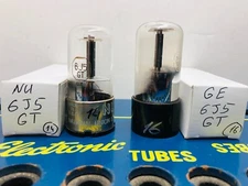 Lot of 2 NU and GE 6J5GT Life Test Excellent Tube