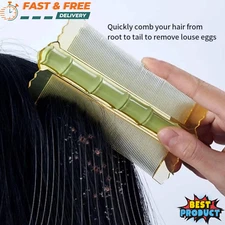 Double-Sided Comb Flea Comb Remove Dandruff Scalp Flake Hair Brush for Woman New