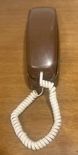 Vintage Western Electric Bell System Trimline Push Button Phone Chocolate Brown 