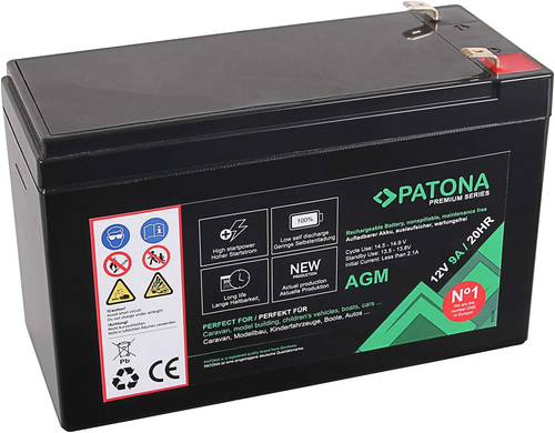 Ultracell UL7-12 PB Faston 187 Batterie plomb-gel non tissée 12 V 7,0 Ah 7000 mAh Homologation
