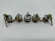 5 Russwin Rim Cylinders Satin Stainless Steel With 2 Matching Keys 22N Keyway