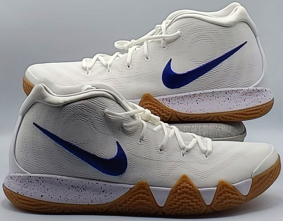 Nike Kyrie 4 Uncle Drew White Royal Blue Gum Sole Men's Size Nike Kyrie 4 Uncle Drew White Royal Blue Gum Sole Men's Size