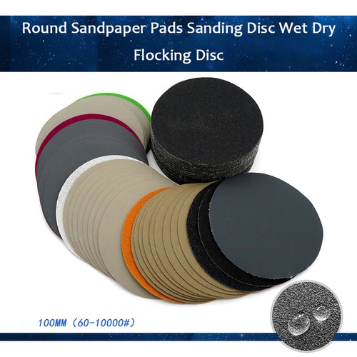 60-10000Grit 4Inch 100mm Round Sandpaper Pads Sanding Disc Wet Dry Flocking Disc - Picture 2 of 9