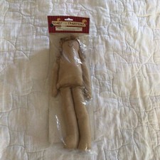 Vintage Homespun Traditions Cloth Doll Form For Crafting Raffia Hair