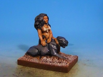 Grenadier Gold Line Painted Druid Girl & Panther 25mm Dungeons & Dragons D&D OOP