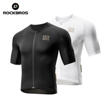 ROCKBROS Men's Cycling Jersey Short Sleeves Road Bike Shirt Breathable Quick Dry