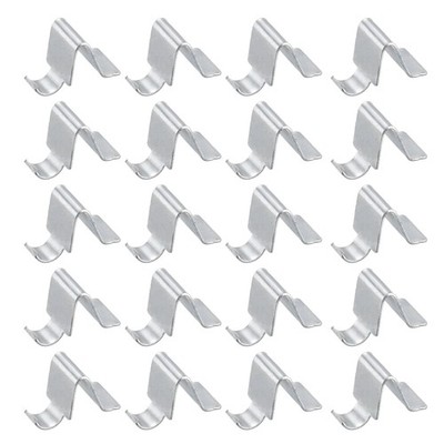 Regalhalter-Clips 20 Stück, 8mm S-förmig für Shelf Support, silber