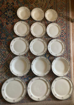 VTG 1930s LOT OF 15 *Taylor Smith Taylor #1169 ART DECO 22 Carat Platinum Design