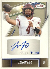 2026 SAGE Low Series Football Gold Auto 71/100 Logan Fife #A-LF New Mexico State