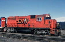 RR Print-DETROIT TOLEDO & IRONTON DT&I 351 GP35 at Flat Rock Mi  3/14/1982