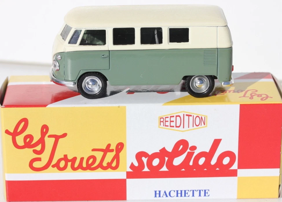voiture SOLIDO VW combi - 1/43- 1966 Beige/Vert Beige/Vert Bois