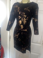 Ladies clothes little mistress black gold  Dress Size 12 evening 