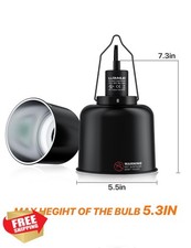 2 Pack 5.5" Reptile Heat Lamp Fixture Clamp Ceramic Socket