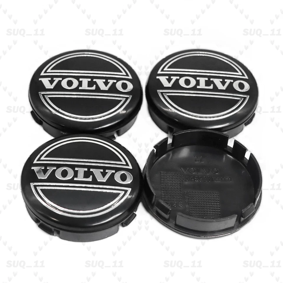 SET OF 4 For VOL-VO S40 S60 BLACK CENTER WHEEL HUB CAPS COVER LOGO RIMS 3546923 Foto 4 de 4