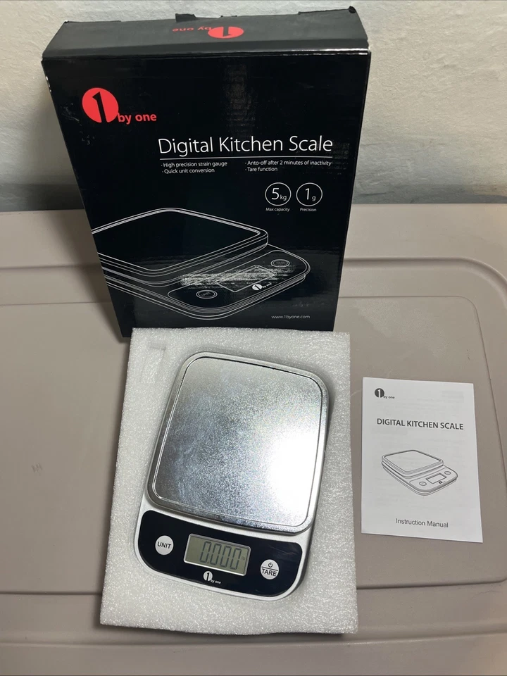 1 By One Digital Kitchen Scale Max Capacity 5kg - Image 3 of 4