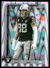 2025 Topps Chrome Maxx Crosby 180 RayWave Refractor Las Vegas Raiders