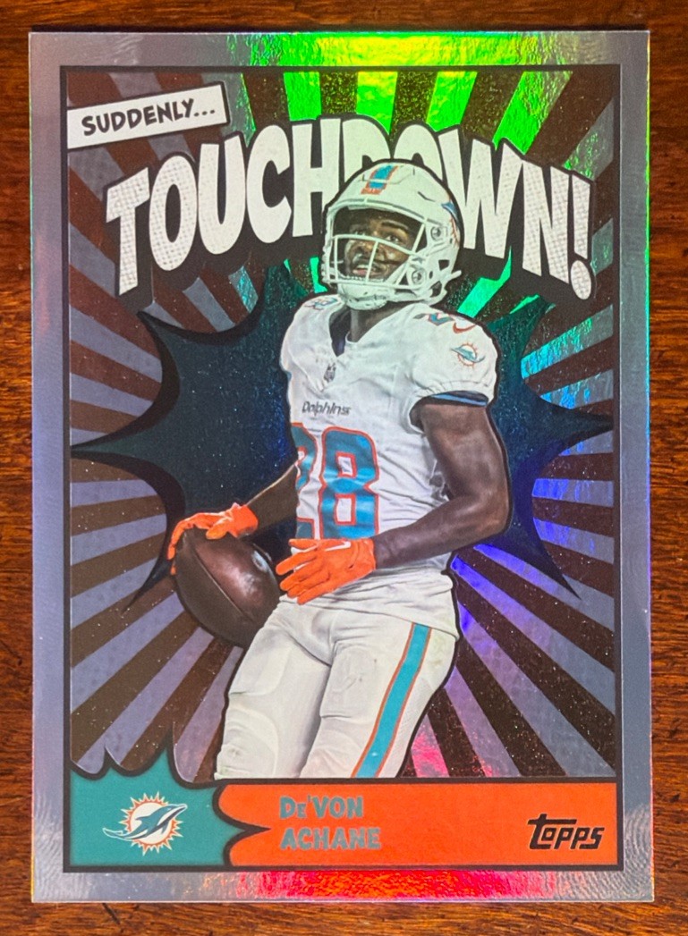 2026 Topps Flagship DEVON ACHANE Touchdown Case Hit SSP TD-19 Miami Dolphins