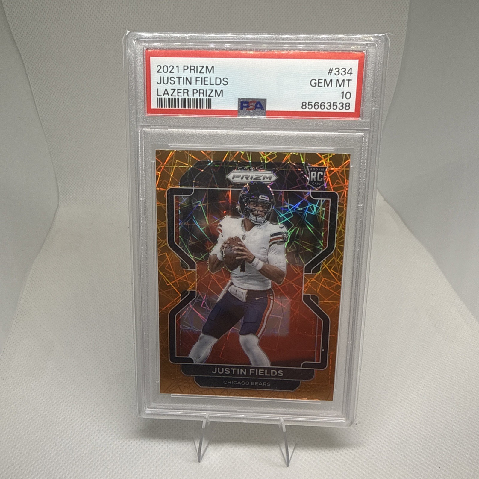 Justin Fields Panini Prizm #334 Lazer