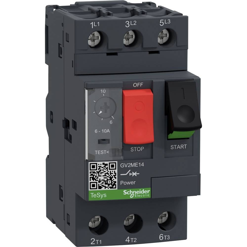 Disjoncteur de protection moteur Schneider Electric GV2ME14 calibre 6-10A relais de surcharge
