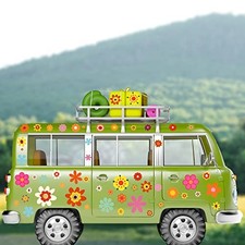 Daisy Stickers 135 Pcs Flower Car Decals 60's Hippie Stickers Daisy Vinyl