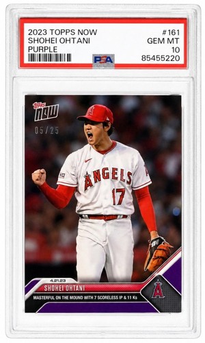 2023 Topps Now #161 Shohei Ohtani Purple /25 PSA 10 POP 2 Angels