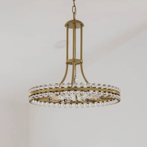 Crystorama Clover 22 1/2" Wide Aged Brass and Crystal Chandelier - Picture 1 of 7